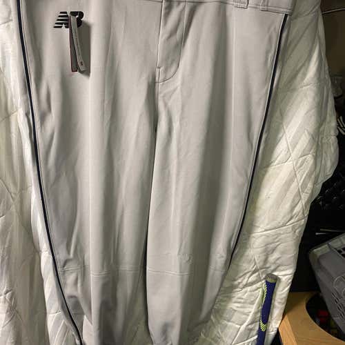 Gray W Black Pinstripes Adult XXXL New Balance Baseball Short Pants