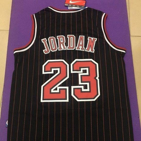 michael jordan striped jersey