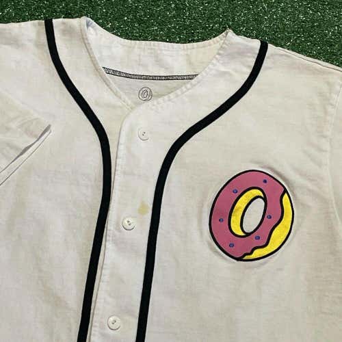 Odd Future Baseball Jersey Shirt Mens Large Adult White Rap Hip Hop Music Donut