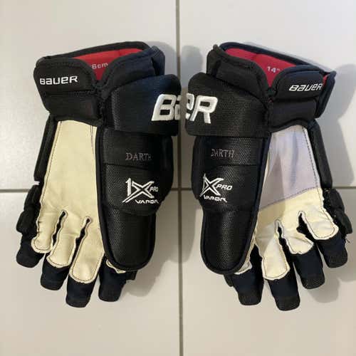 Black Bauer Vapor 1X Pro 14" Pro Stock Gloves - Benn
