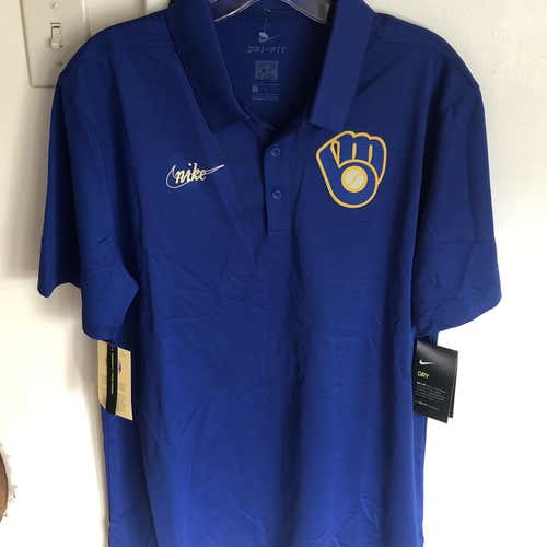 Milwaukee Brewers Nike Men’s Polo Tee L