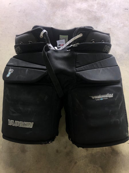 Black Used Vaughn Velocity V8 Pro Carbon size Large Goalie Pants