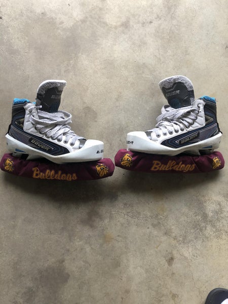 Used Junior Bauer Reactor 7000 Hockey Goalie Skates Regular Width Size 6.5