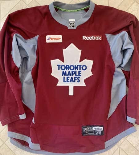 Toronto Maple Leafs Reebok Pro Stock Practice Jersey, Size 58