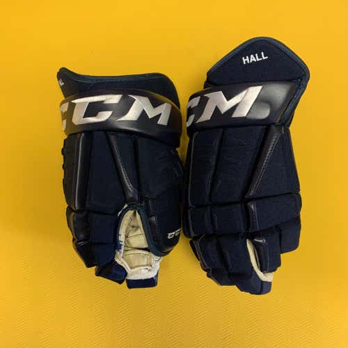 Taylor Hall Oilers CCM V10 14" Pro Stock Gloves