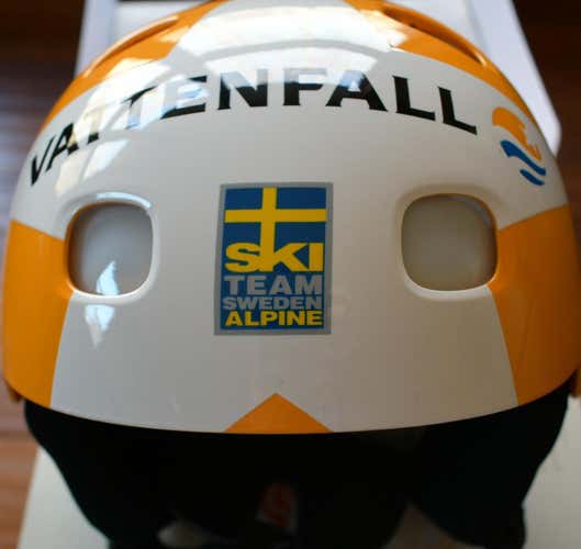 new POC SINUSE SL slalom VATTENFALL ski race helmet Team SWEDEN with Chin Guard