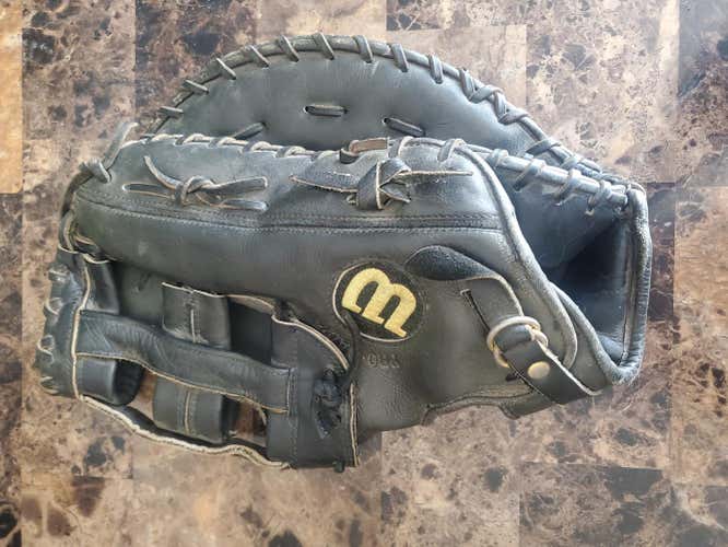 Black Used High School/College Wilson Right Hand Throw First Base A2000 Baseball Glove 13"