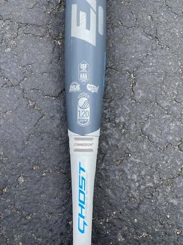 White Used High School/College 2020 Easton Composite Ghost double barrel Bat (-9) 25 oz 34"
