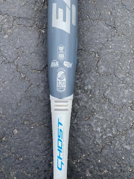 White Used High School/College 2020 Easton Composite Ghost double barrel Bat (-9) 25 oz 34"