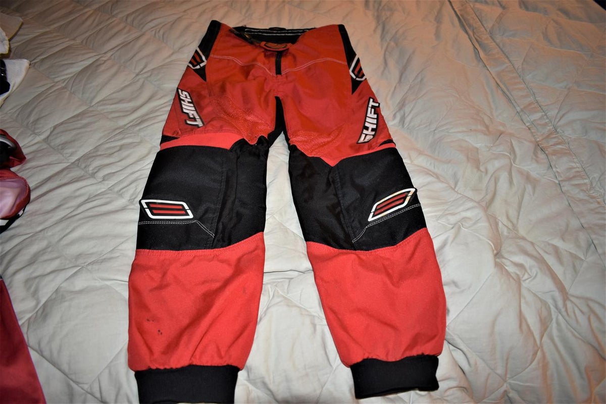 Shift Squadron Motocross Race Pants, Red/Black, Size 28