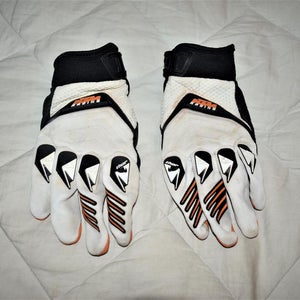 Thor KTM Deflector Motocross Gloves, White/Orange, Large 12