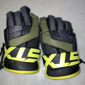 Black Used Player's STX Stallion 100 12" Lacrosse Gloves