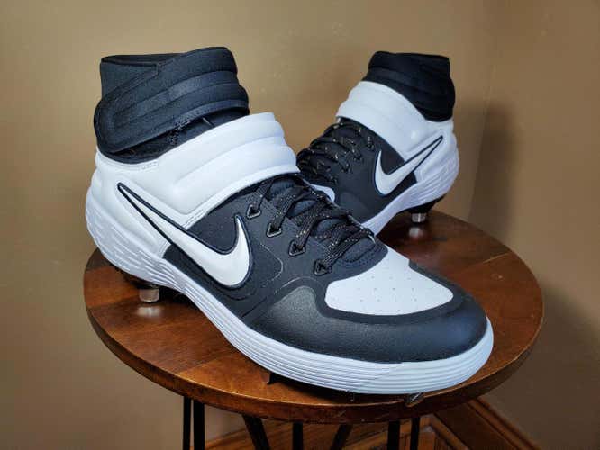 Nike Alpha Huarache Elite 2 Baseball  Mens Size 11.5 Black White