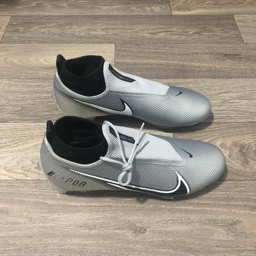 Nike Vapor Edge Pro 360 Mens Football Cleats 10.5 Metallic Platinum AO8277-009