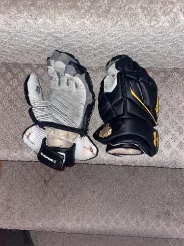 Black New Player's Under Armour Engage 2 13" Lacrosse Gloves