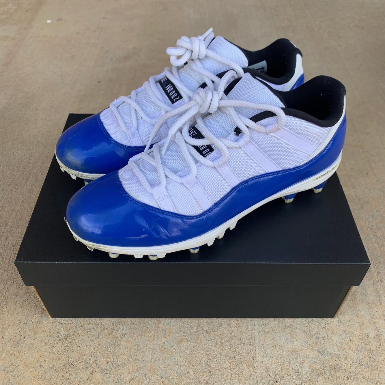 jordan 11 retro low cleat white royal