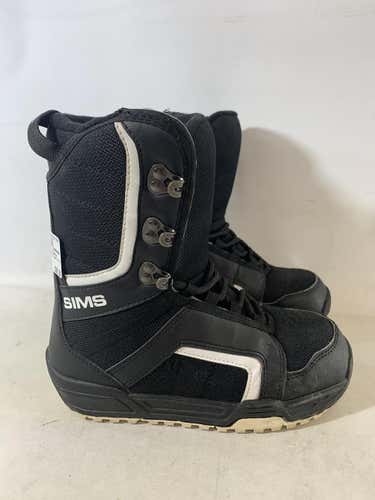 Used Sims Caliber Kids Snowboard Boots Size 4