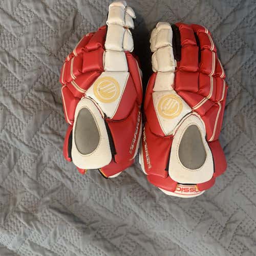 Red Used Maverik Rome 12" Lacrosse Gloves