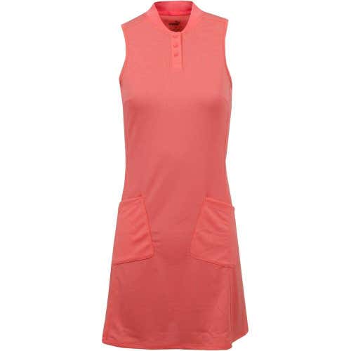 Puma Golf Women's 2021 Farley Dress Light Peach Ladies Small S NWT #43235