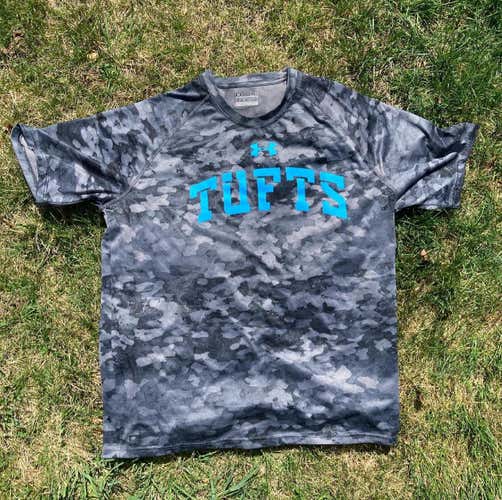 Gray camo Tufts Large Under Armour Shirt
