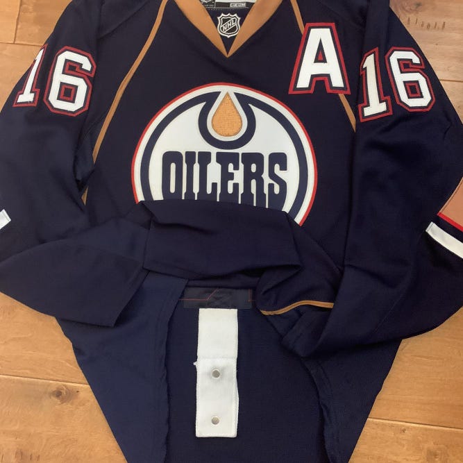 Reebok Edmonton Oilers Jarrett Stoll Authentic NHL Hockey Jersey 46 Black Home