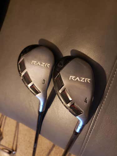 2 Used Men's Callaway Right Handed Razr Hybrid Stiff Flex 3H