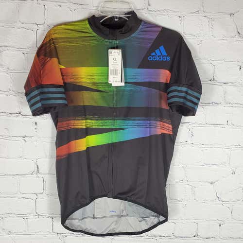 Black Men's New Adult XL Adidas Cycling Jersey