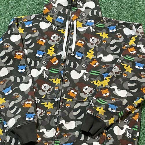 Delf Trading Sweatshirt Mens 2XL Adult All Over Print Patterned Full Zip Hood