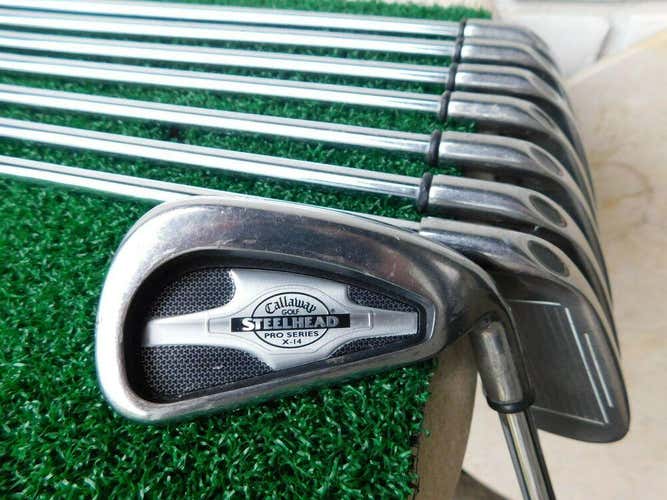 Callaway Steelhead X-14 Pro Series (3i-PW) Iron Set w/ RIFLE Extra-Stiff Flex