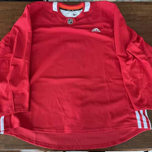 NWOT adidas NHL Blank Red Pro Stock Practice Jersey Size 58+