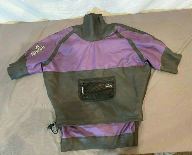 Wyoming Wear Splash Gear Aqua Stretch Waterproof Short Sleeve Top Purple Large