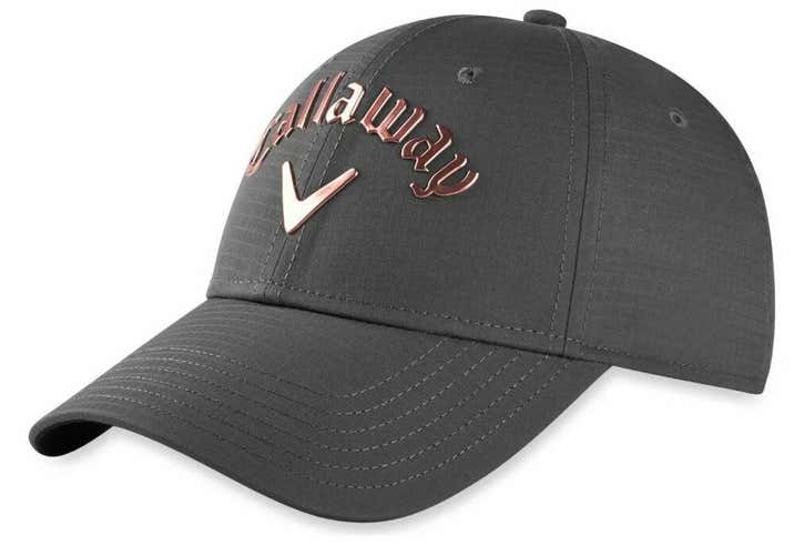 Callaway Women's 2021 Liquid Metal Adjustable Golf Hat Cap Charcoal New #76180