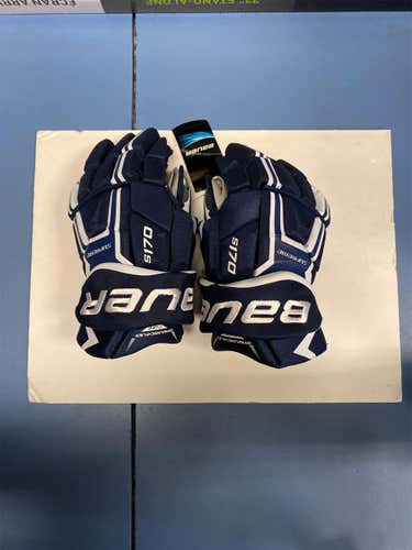 Navy Blue Bauer Supreme S170 14" Gloves