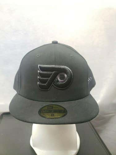 NWS Philadelphia Flyers All Black New Era 59fifty 8 NHL