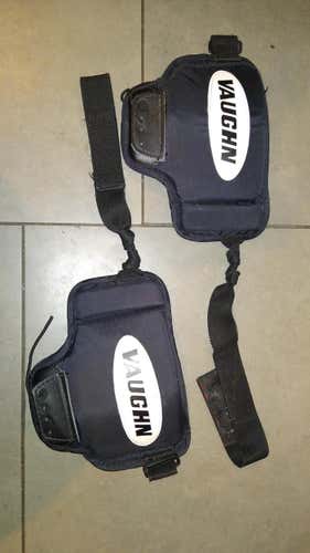 Used Vaughn goalie knee guards