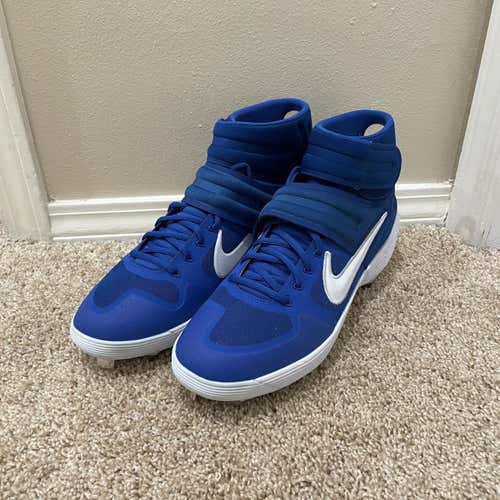 Nike Alpha Huarache Elite 2 Mid Baseball Cleats White/Dodger Blue AJ6874-401