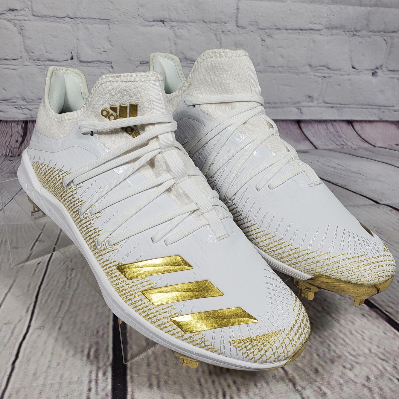 Adidas Size 9 Afterburner 6 Gold Baseball Cleats SidelineSwap