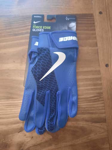 Blue New Large Nike Force edge Batting Gloves