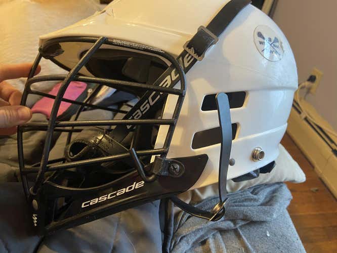 White Youth Used Player's Cascade CS Youth Helmet