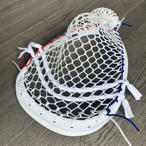 Two-Faced STX Eclipse 2 w/ 12D The Mesh Dynasty - Goalie Head Eclipse II Blue Red