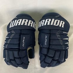 Navy Used Senior Warrior Alpha DX Pro Gloves 14" Pro Stock- Jacksonville Icemen ECHL