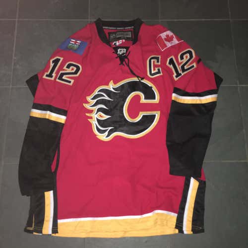 CALGARY FLAMES #12 IGINLA Hockey Jersey size 52 All Sewn