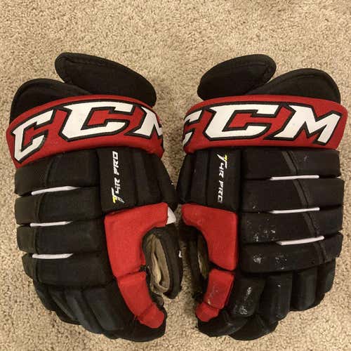 Black Senior CCM 14" Pro Stock Gloves