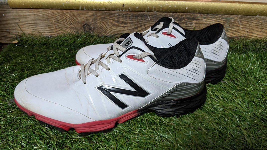New Balance NBG2004 Golf Shoes Used Men's Size 11 White/Red