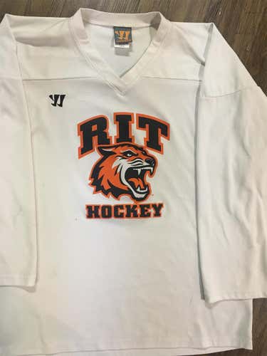 White Adult Large Warrior Jersey