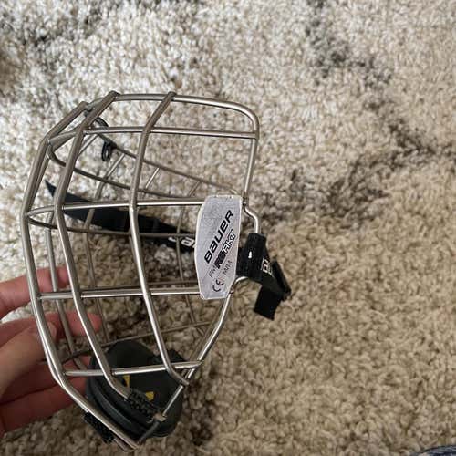 Silver Used Medium Bauer  Helmet