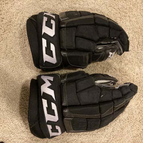 Black Senior CCM 14" Pro Stock Gloves