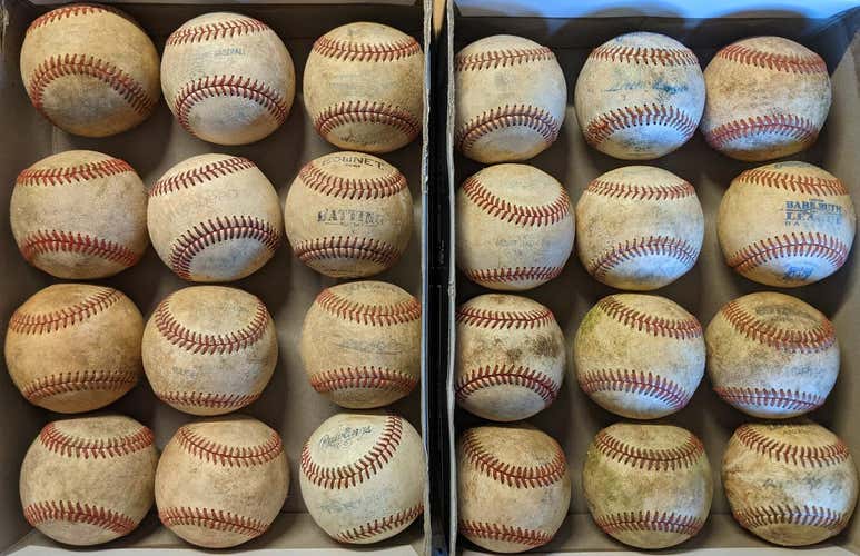 Used Random Baseballs 24 Pack (2 Dozen) (all leather)