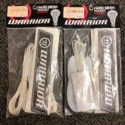 Two White New Warrior Hard Mesh String Kits