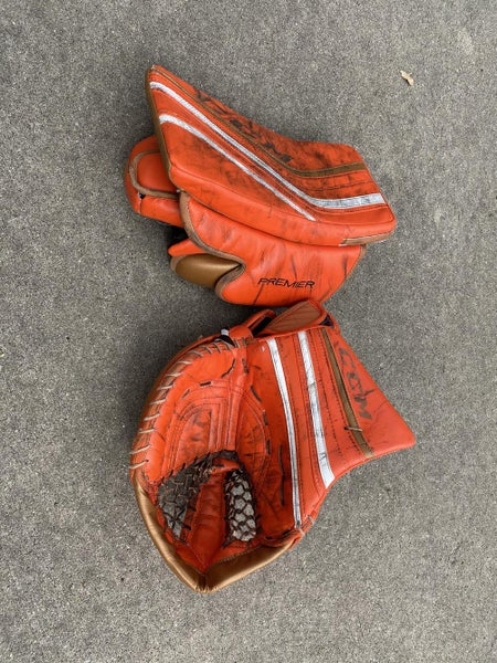 Orange Used Senior 36" CCM Regular Premier Pro Goalie Full Set Pro Stock